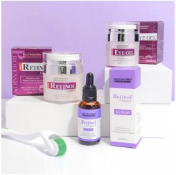 Retinol Collection And Derma Roller For Oily And Acne Prone Skin