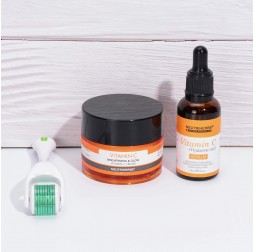 Vitamin C Duo And Derma Roller To Even Skin Color